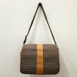 Vintage Y2K COACH F77004 Brown Signature Hudson Commuter Messenger Laptop Bag